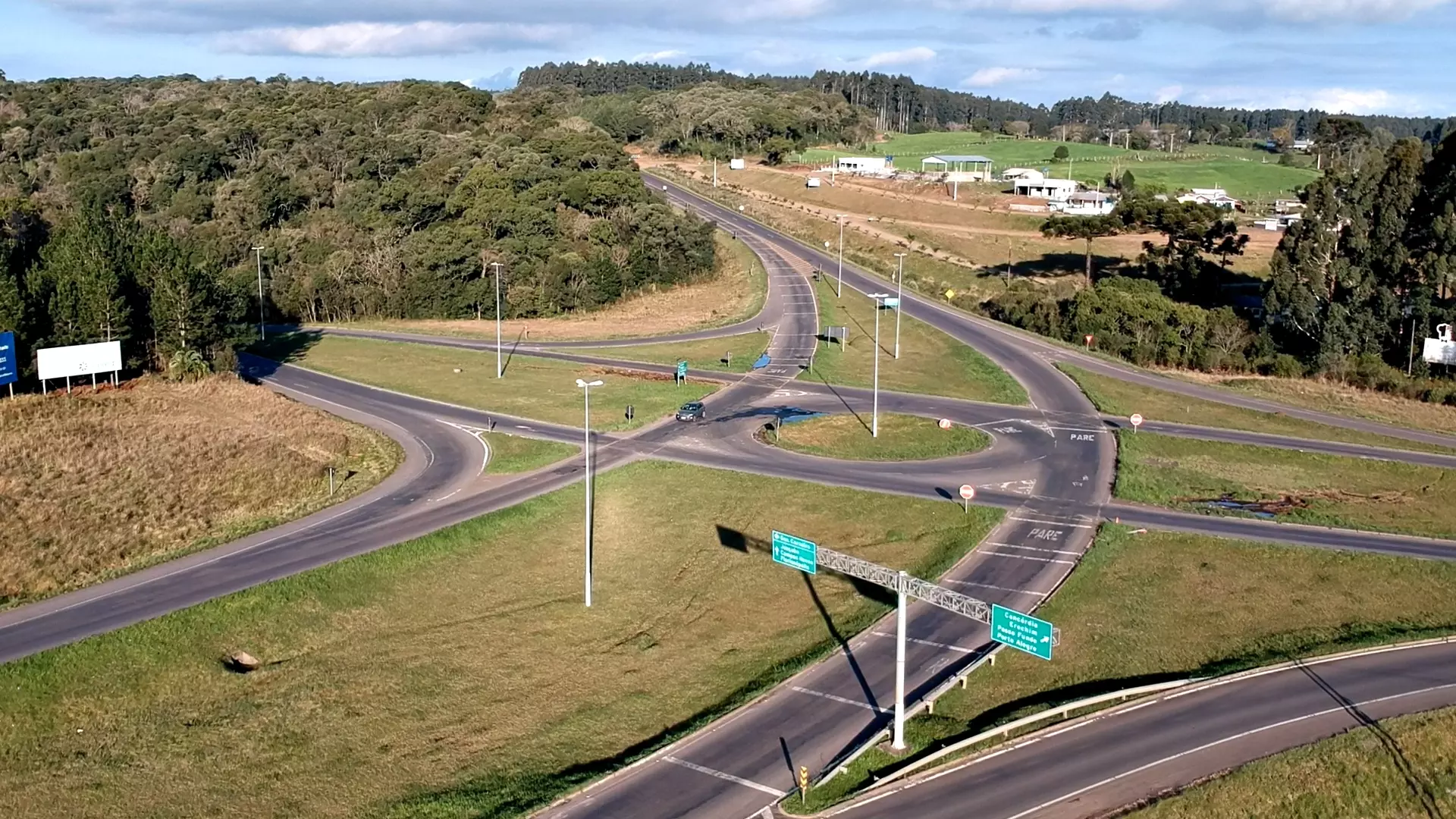 Trevo de Irani terá iluminação solar em cruzamento das BRs 282 e 153 (Foto por Canal Ideal)