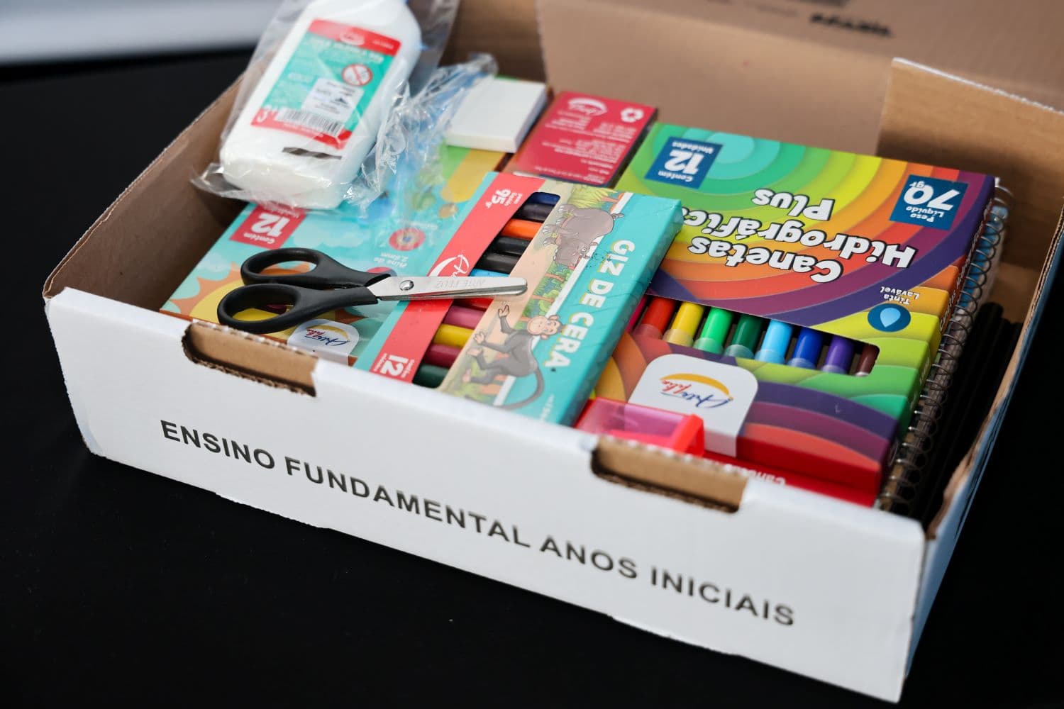Kits já estão chegando no almoxarifado da SED e serão distribuídos para as escolas estaduais (por Roberto Zacarias/SECOM)