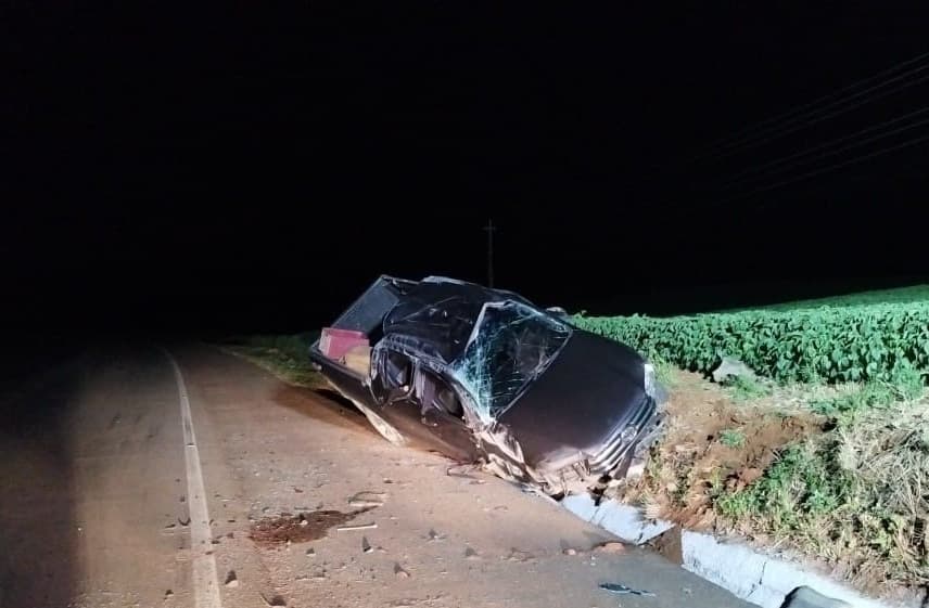 Fatalidade aconteceu na BR-470 (Foto por Corpo de Bombeiros)