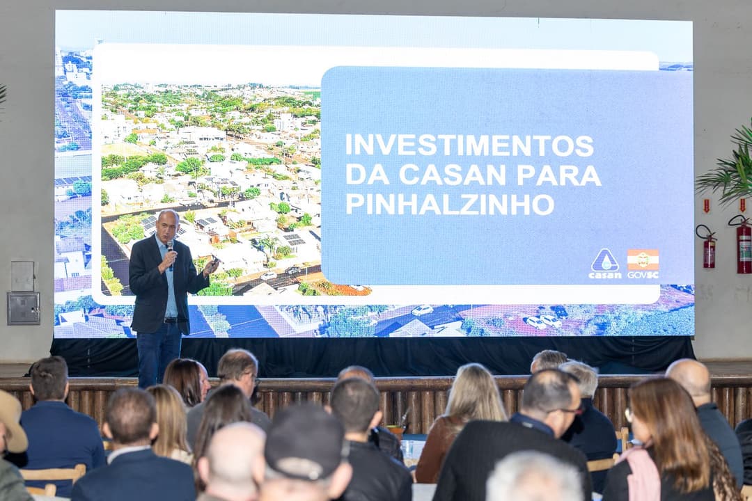 Pinhalzinho recebe pacote de R$ 71 milhões para ampliar saneamento e abastecimento de água