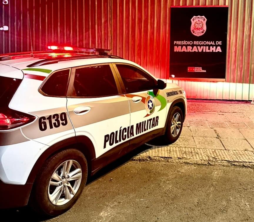 Suspeito encaminhado ao presídio de Maravilha (Foto por PM)