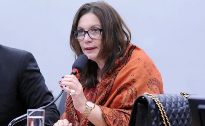 Deputada Bia Kicis defendeu a permanência de profissionais experientes em setores estratégicos para evitar a perda de capital intelectual no serviço público (Foto por Divulgação/Senado)