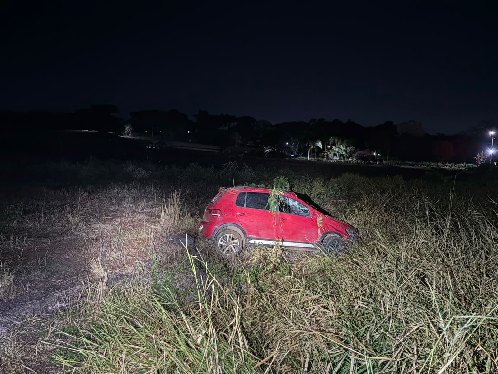 Fox envolvido no acidente (Foto por Policia Militar Rodoviária)