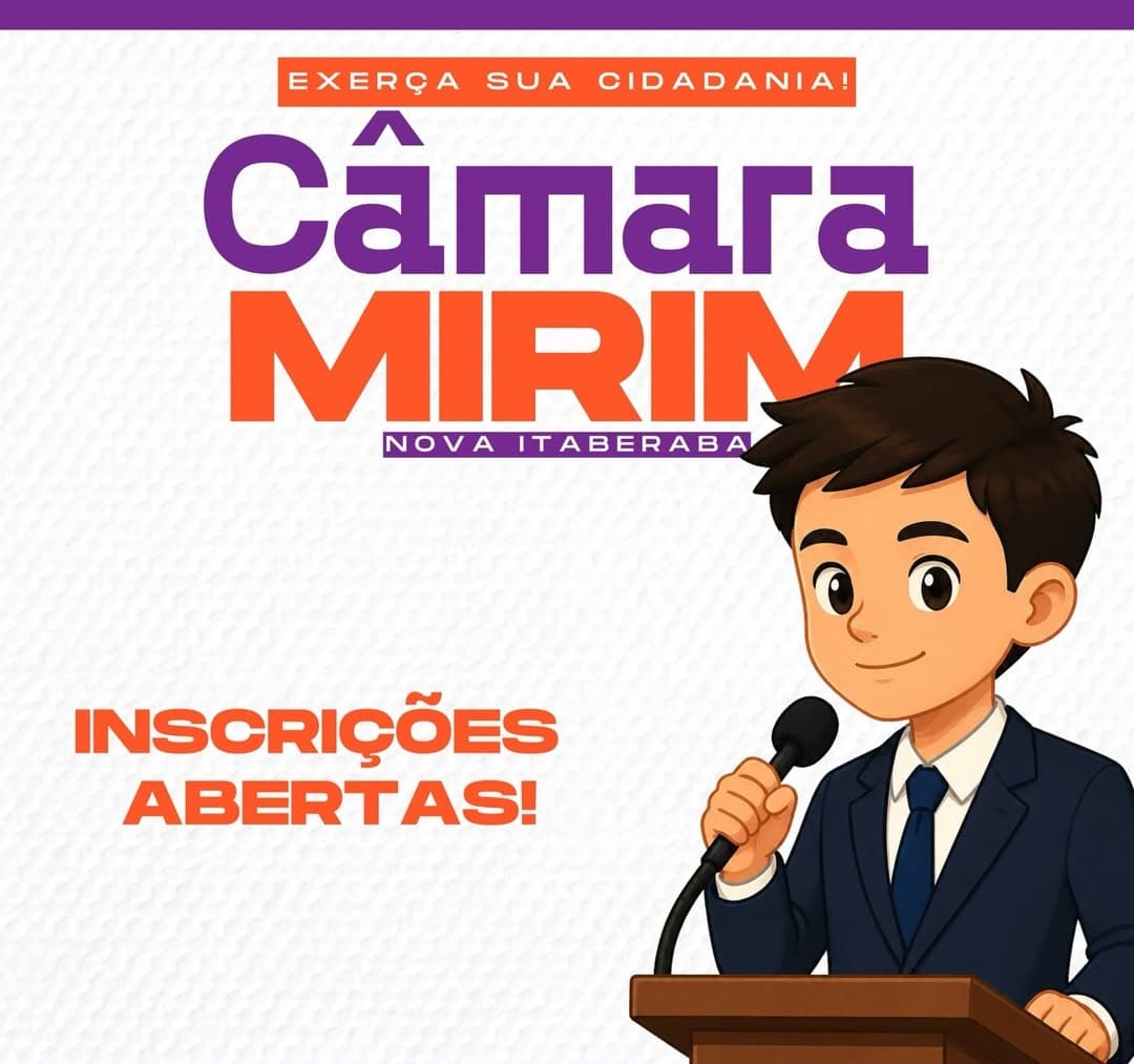 Programa Câmara Mirim inicia inscrições nas escolas do município (Foto por Divulgação)