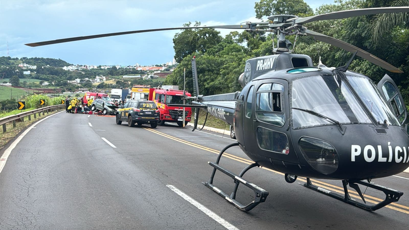 Saer é acionado para atender grava acidente na BR-282, em Xanxerê (Foto por Divulgação)