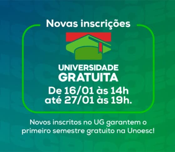 Inscrições para o Universidade Gratuita iniciam nesta sexta e Unoesc orienta acadêmicos sobre acesso às bolsas