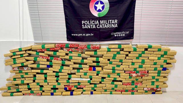 Homem é preso com mais de 103 quilos de maconha na SC-157, em São Lourenço do Oeste
