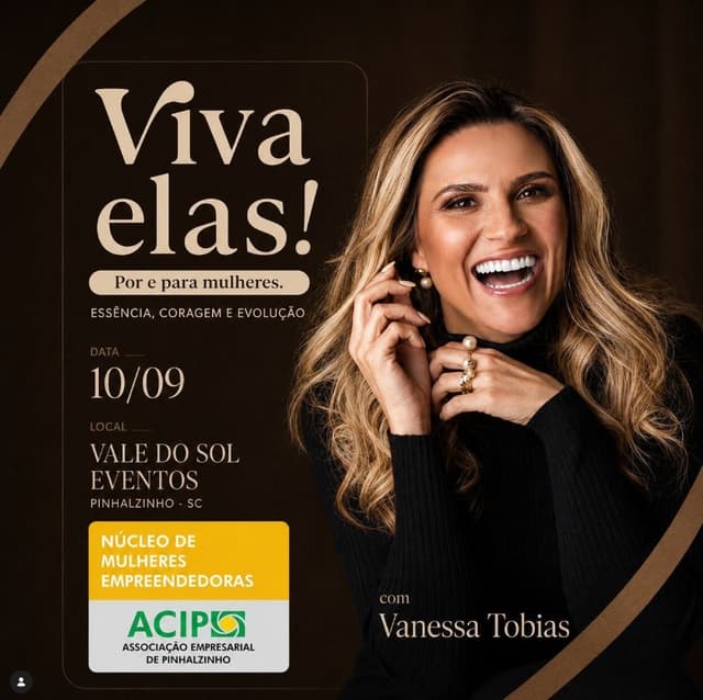 Viva Elas 2026 prepara noite de conexão, reflexão e fortalecimento para mulheres em Pinhalzinho