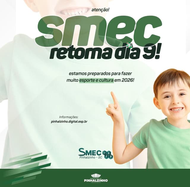 Escolinhas da SMEC retomam atividades nesta segunda-feira (09) em Pinhalzinho