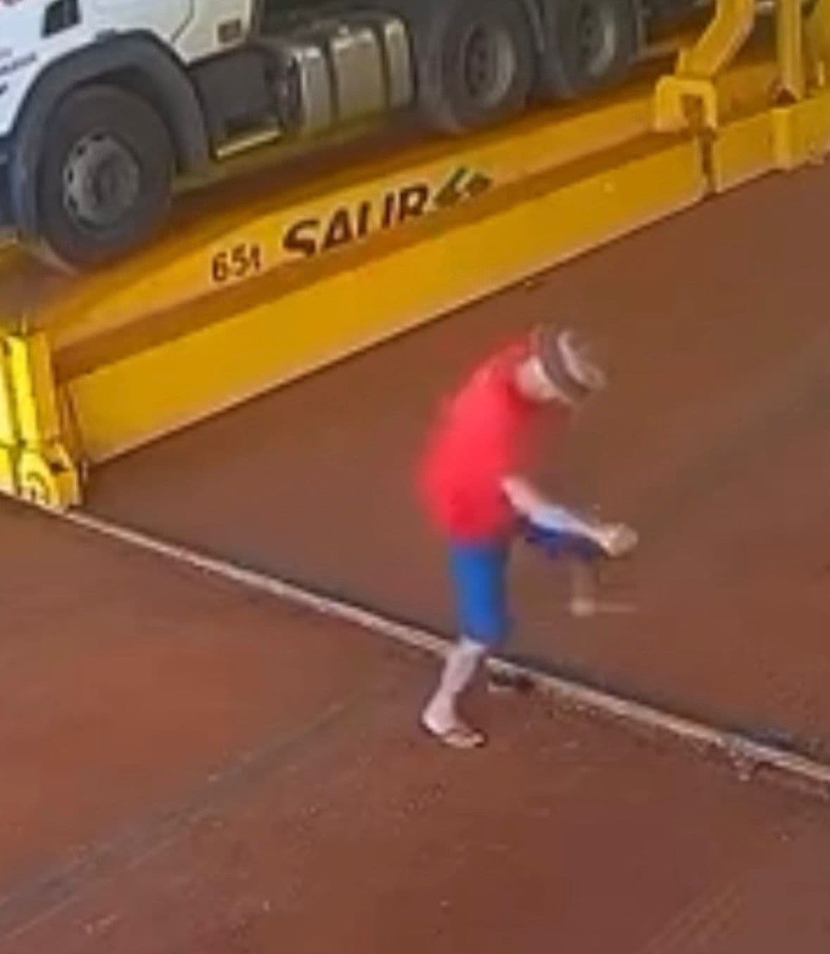 Condutor saltou quando percebeu a cobra (Foto por Divulgação)