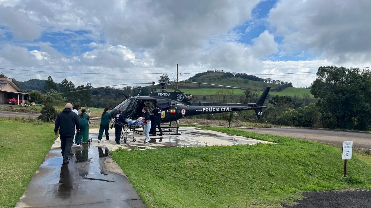 Homem de 55 anos sofreu um mal súbito durante o trabalho em Sul Brasil e foi encaminhado ao HRO após ser sedado e intubado (Foto por Divulgação)