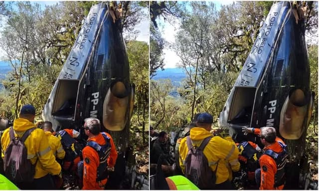 Corpos de vítimas de queda de helicóptero em SC são liberados pelo IML