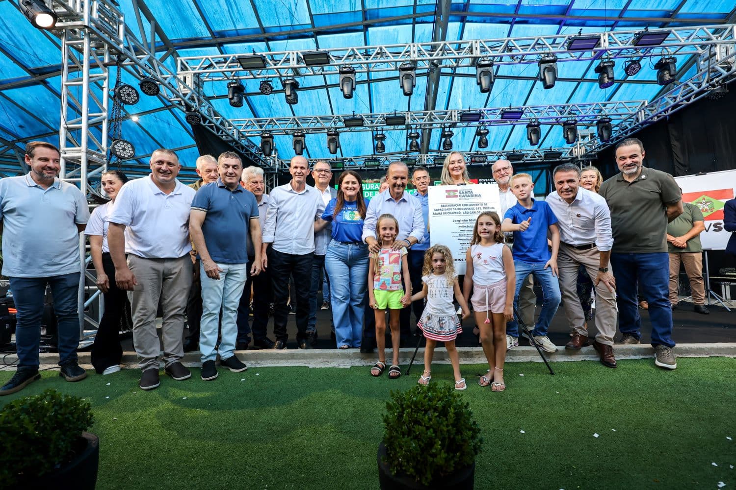 Governo do Estado inaugura revitalização da SC-283 e anuncia novos investimentos em Palmitos (Foto por Roberto Zacarias/SECOM)