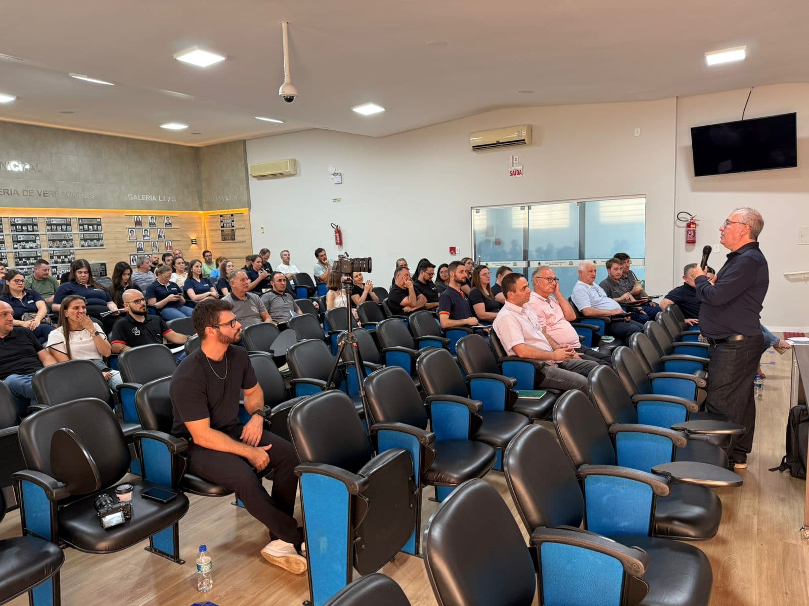 Professor Sérgio Augusto Nogueira fala sobre a Reforma Tributária (Foto por Gilmar Bortese)