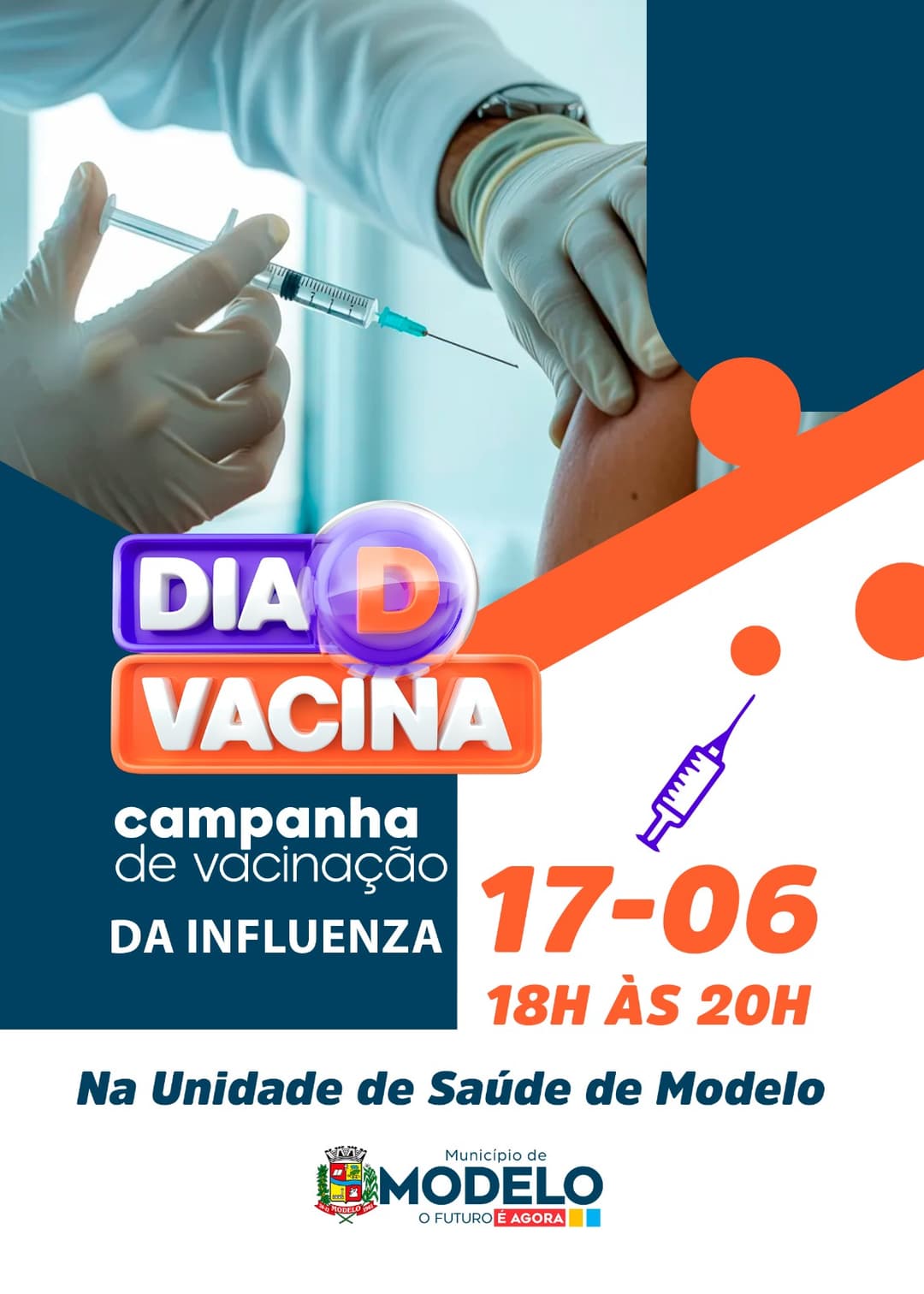 Vacinação contra a gripe terá horário estendido nesta quarta-feira em Modelo
