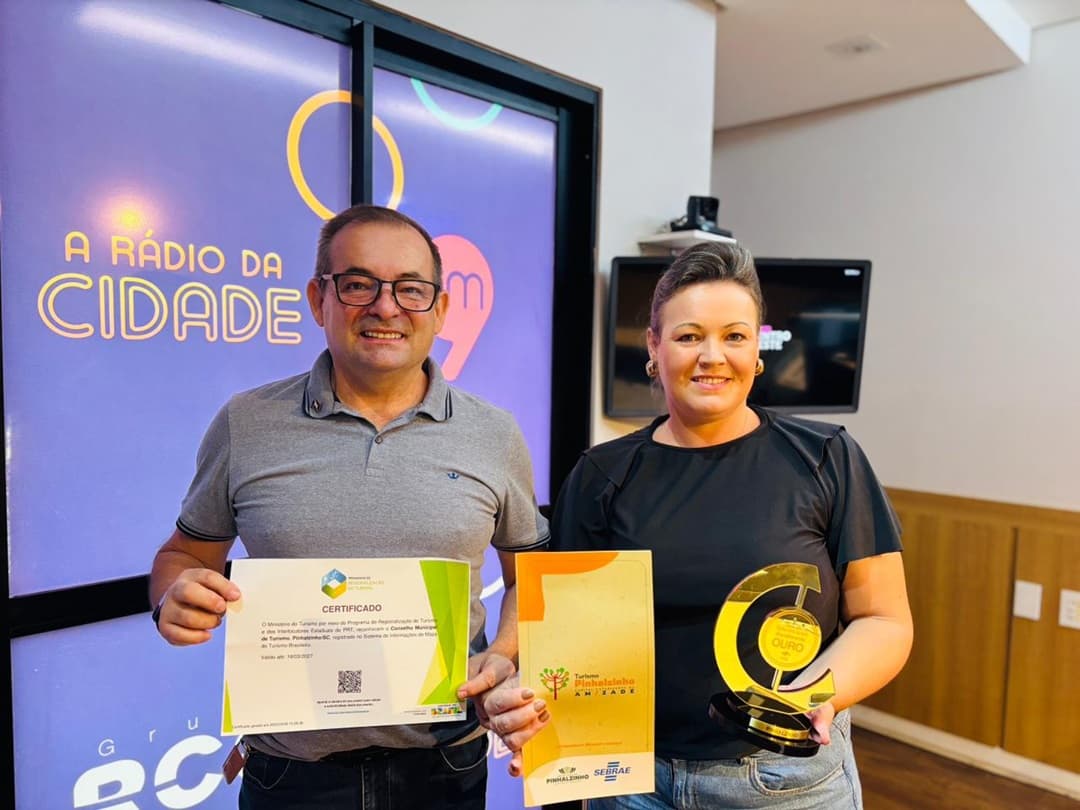 Pinhalzinho conquista Selo Ouro do Sebrae pelo 3º ano seguido e avança no reconhecimento turístico nacional
