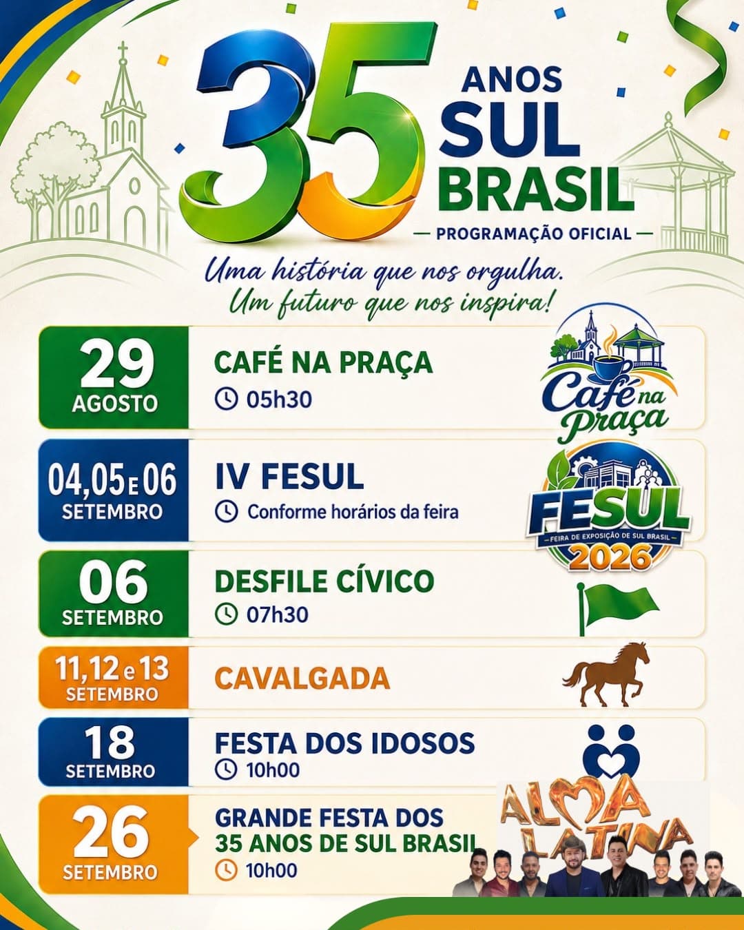 Programação especial marca os 35 anos de Sul Brasil (Foto por Divulgação)