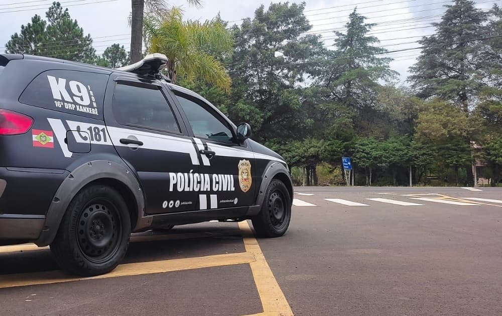 Agentes cumpriram o mandado de prisão no Oeste de SC (Foto: Polícia Civil)