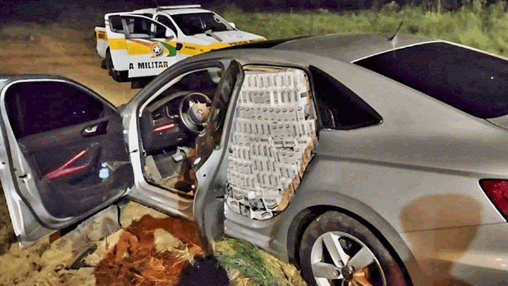 Não havia mais espaço para o produto ilegal (Foto: Polícia Militar)