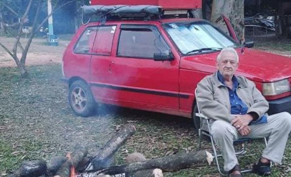 Nilson e seu “Trovão vermelho” (Foto: Arquivo pessoal)