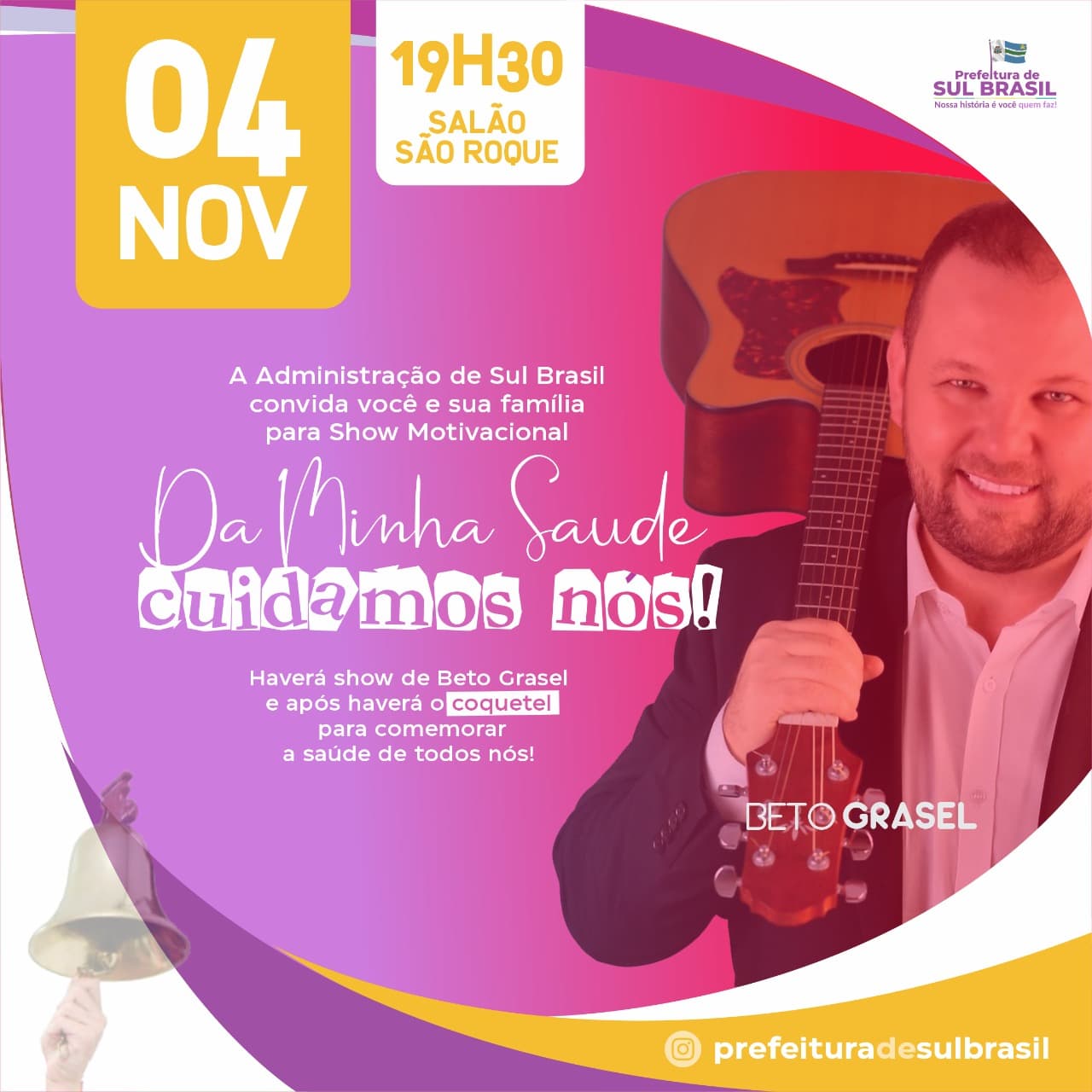 Munícipio de Sul Brasil fará palestra show nesta sexta (4) (Foto: Divulgação )