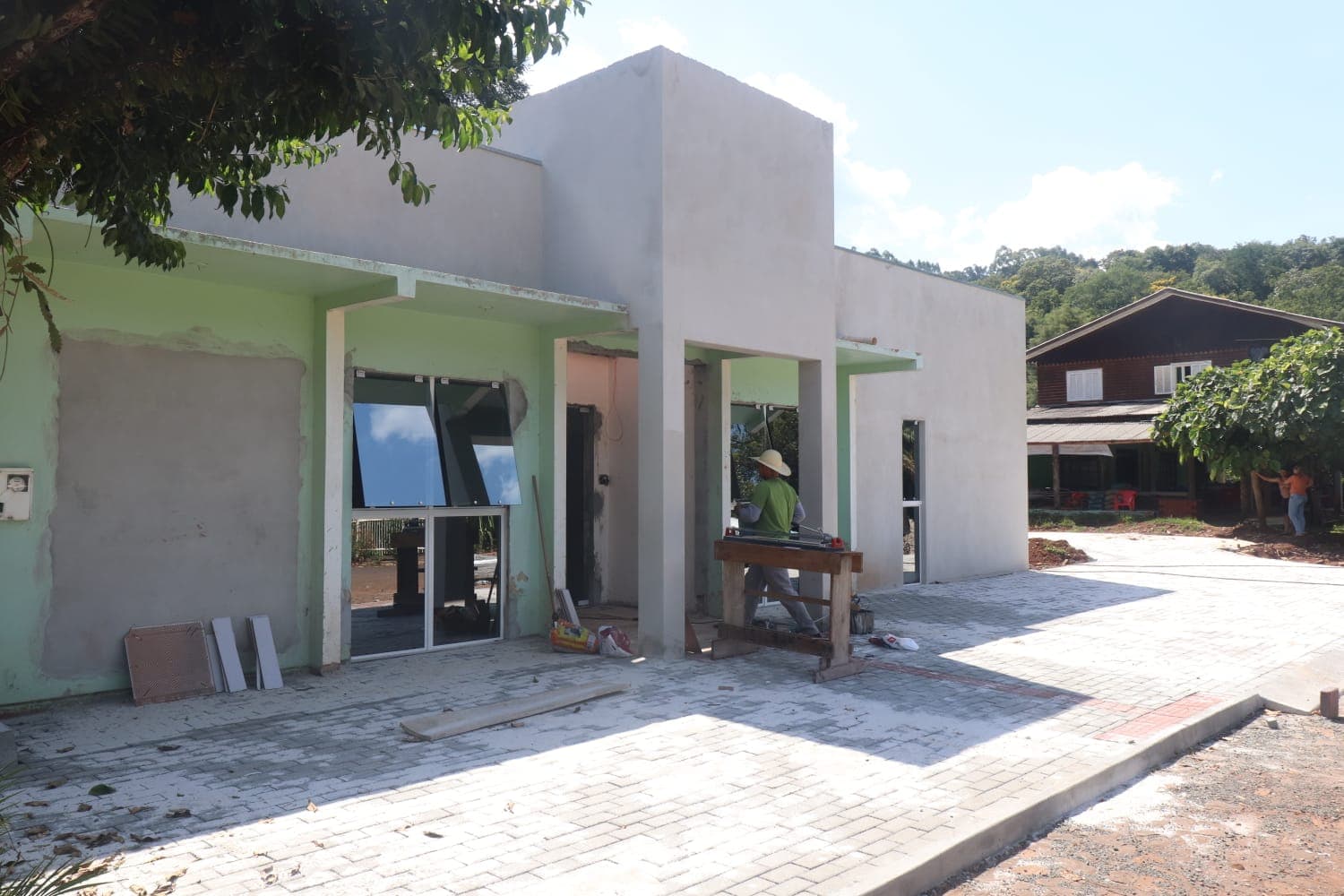 Obras no Posto de Saúde de Linha Tarumãzinho seguem em fase final de conclusão (Foto: Divulgação )