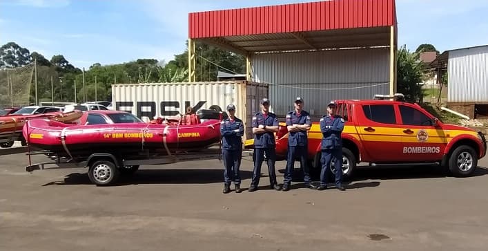 Bombeiros do Oeste vão prestar apoio a cidadãos atingidos pelas intensas chuvas no Rio Grande do Sul (Foto: Divulgação)