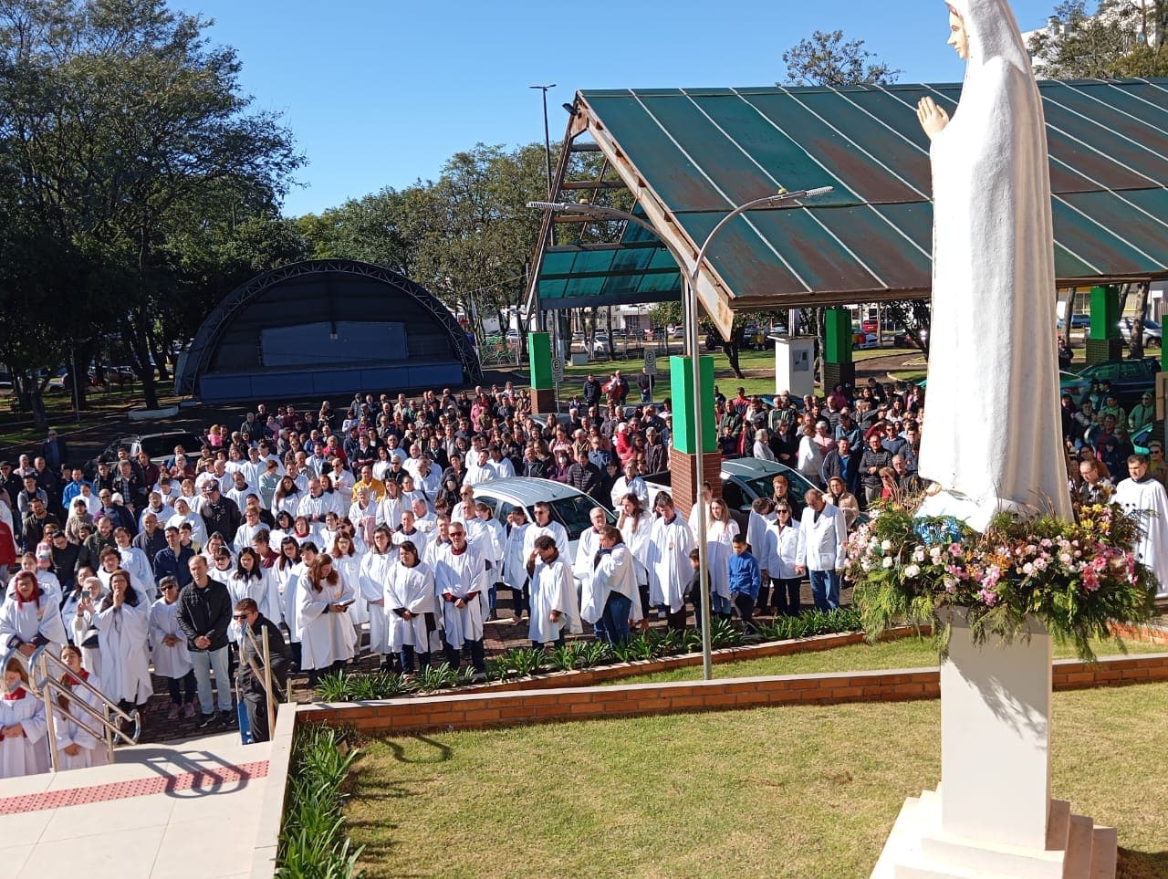 Missa de Corpus Christi em Nova Erechim (Foto: Divulgação )