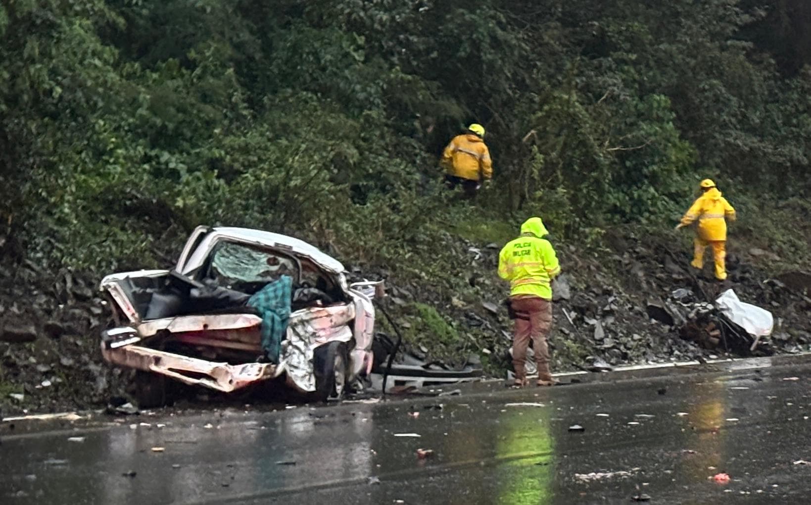 Acidente fatal na BR-282 (Foto: Henrique Paulo Koch)