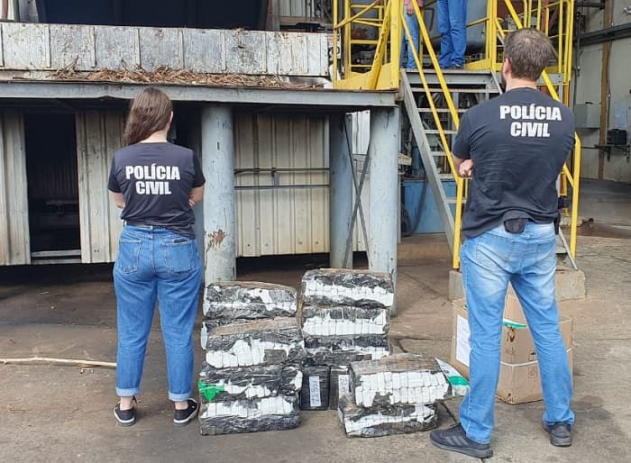 Grande quantidade de ilícitos foram incinerados (Foto: Polícia Civil)