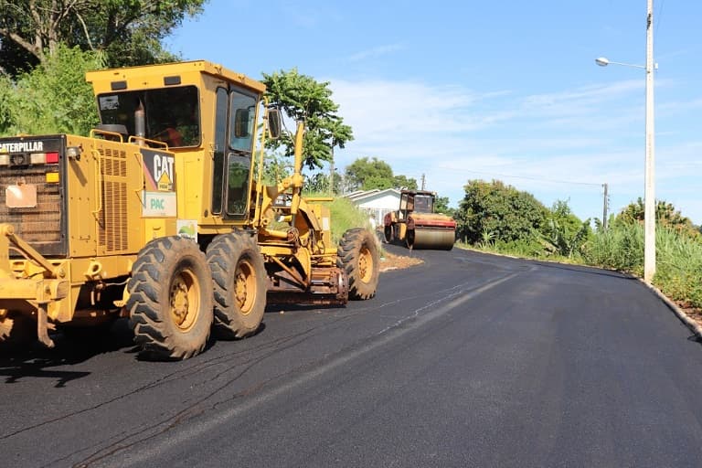 12 ruas da cidade de Nova Erechim foram asfaltadas (Foto: Prefeitura de Nova Erechim )