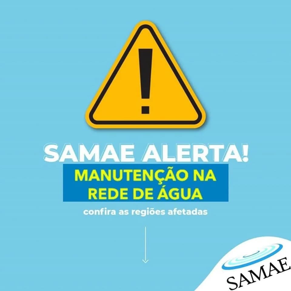 Comunicado da SAMAE (Foto: Ascom)