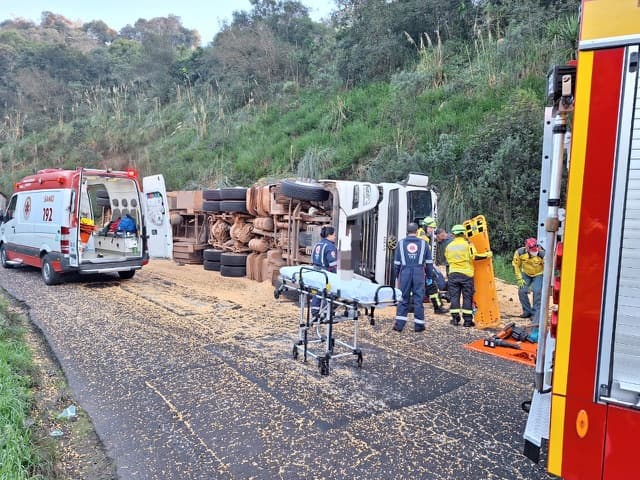 Forças de segurança atenderam a ocorrência (Foto: Corpo de Bombeiros)