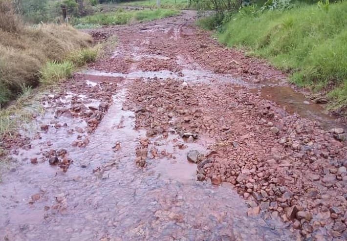 As chuvas danificou estradas das comunidades do município (Foto: Ascom)