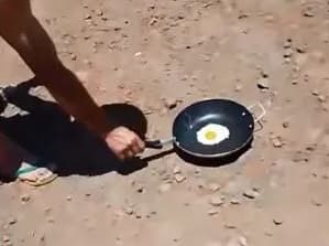 Calor fritou alimento em segundos (Foto: Arquivo pessoal)