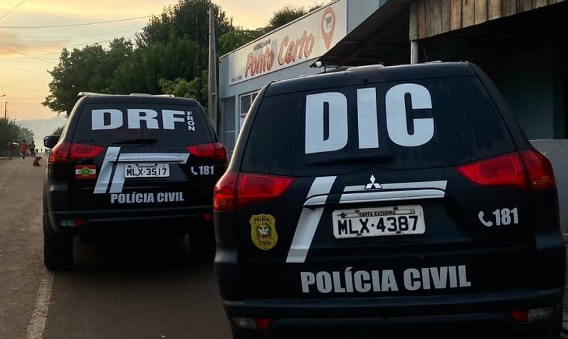 Polícia realiza operação contra o tráfico de drogas em Coronel Freitas (Foto: Polícia Civil)