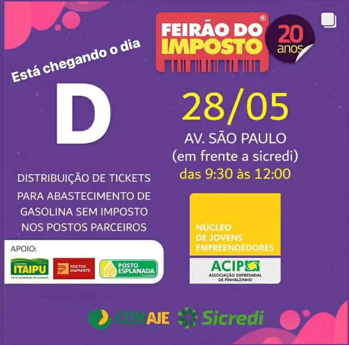 Dia D de sem impospo no combustível (Foto: Assessoria de Impresa Acip-CDL)