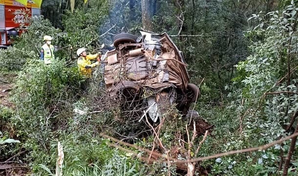Acidente envolveu Honda Civic (Foto: Corpo de Bombeiros)