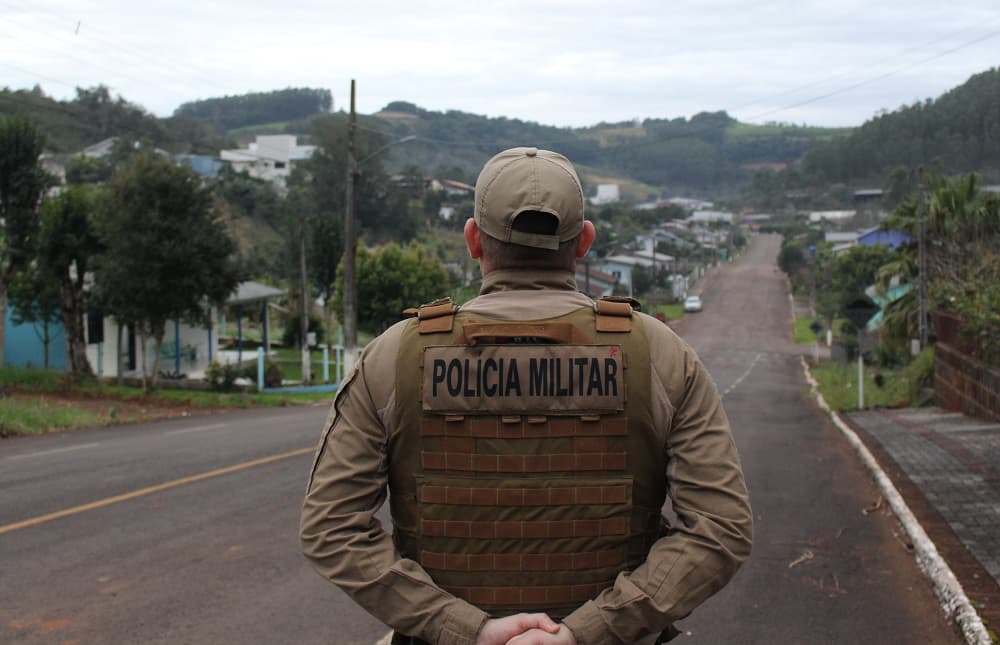 Polícia Militar está atuante no munícipio (Foto: Henrique Paulo Koch)