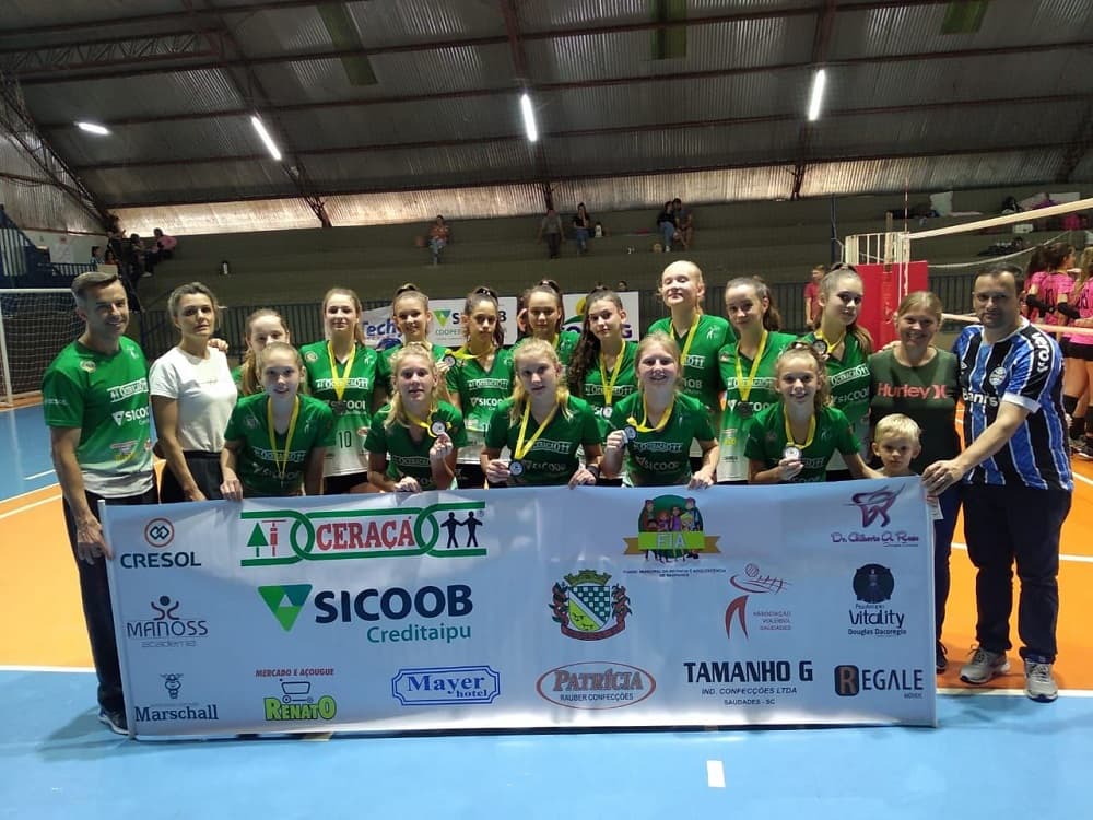 Voleibol Saudadense conquista o Bronze no SUB14 (Foto: Arquivo Pessoal)