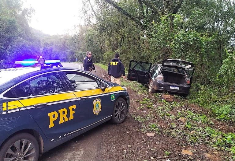 Dessa vez não deu fuga (Foto: PRF)