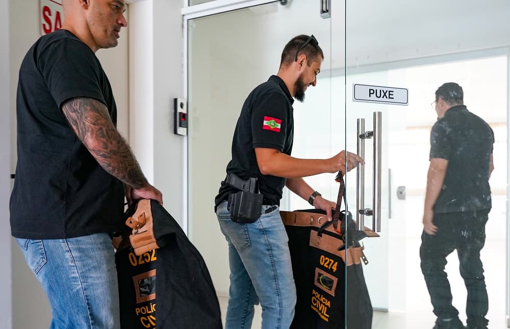 Operação escola segura monitora alvos no Sul do Brasil (Foto: Polícia Civil)