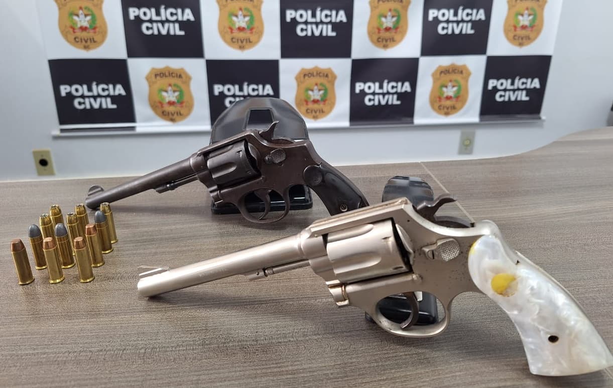 Armamento apreendido pelos agentes (Foto: Polícia Civil)