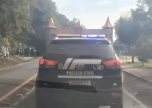 Polícia Civil em Saudades (Foto: Divulgação )