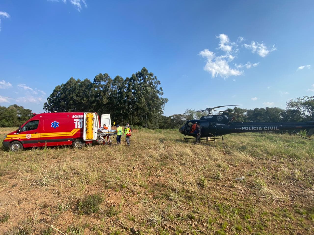 Homem foi encaminhado ao hospital de São Miguel do Oeste (Foto: Saer/Fron)