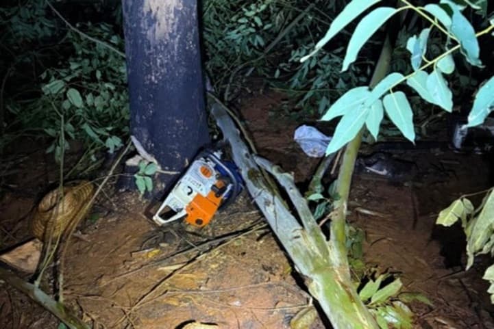 Local onde aconteceu a fatalidade (Foto: Divulgação / Polícia Científica)