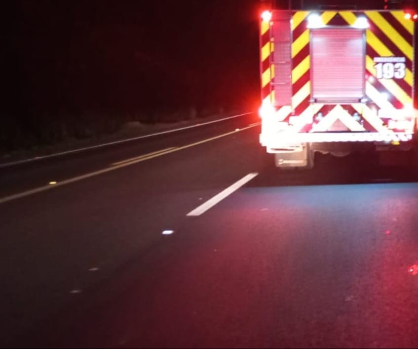 Equipe de emergência recebeu chamado para a ocorrência (Foto: Corpo de Bombeiros)