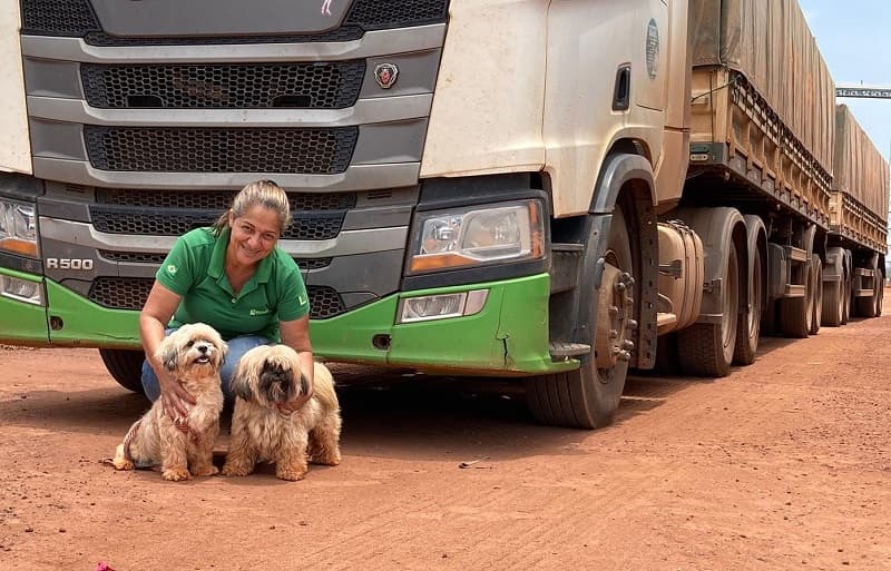Profissional da boleia leva pets pelas estradas do Brasil (Foto: Associação Protetora dos Animais)
