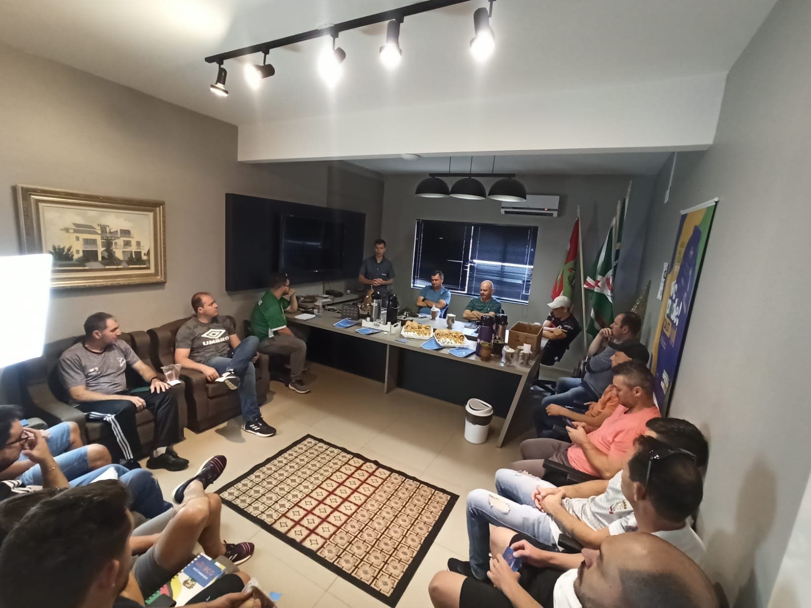 Dirigentes participam da primeira reunião da Taça RCO de 2023 (Foto: Gilmar Bortese)