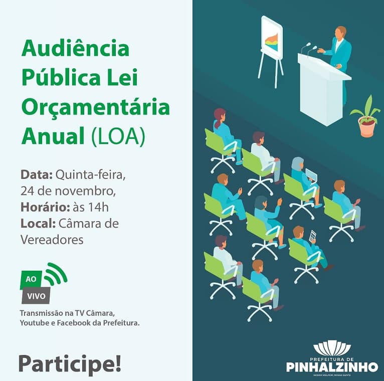 Prefeitura de Pinhalzinho fará audiência pública nesta quinta (24) (Foto: Divulgação )